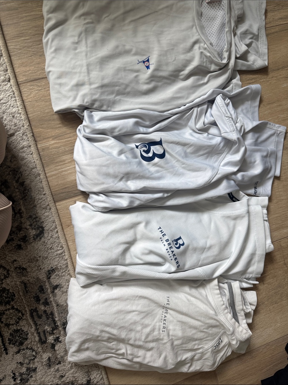 The Breakers Performance White Athletic Tops (Set)